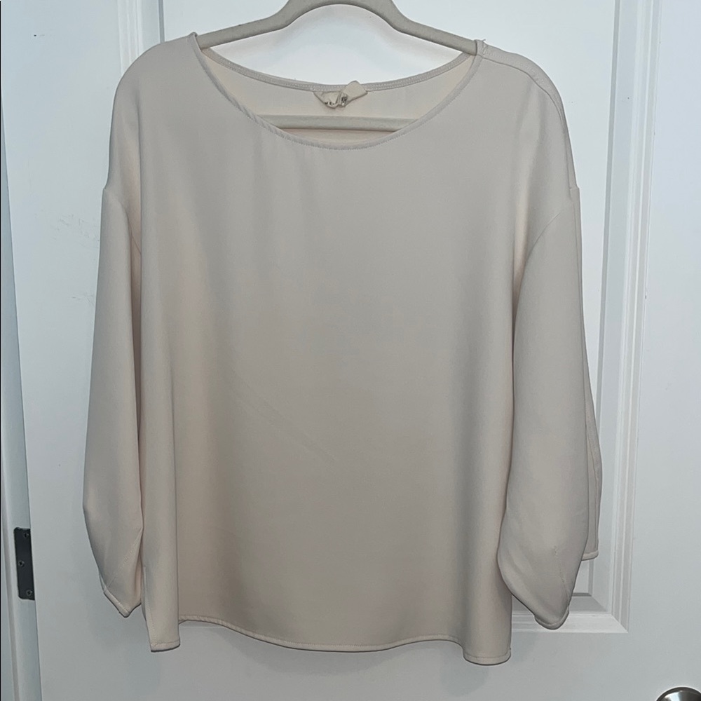 MELLODAY Cream Boxy Blouse Relaxed Fit